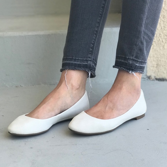 white casual flats